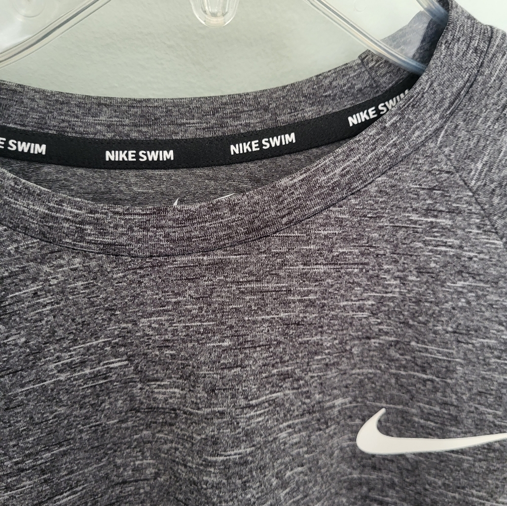 Nike Mens Dri Fit‎ Gray Hydroguard Long Sleeve Shirt UPF 40 Size Small New - Picture 5 of 7